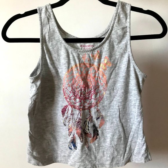 Target Girls Grey Dream Catcher Design Crop Tank - Picture 1 of 2